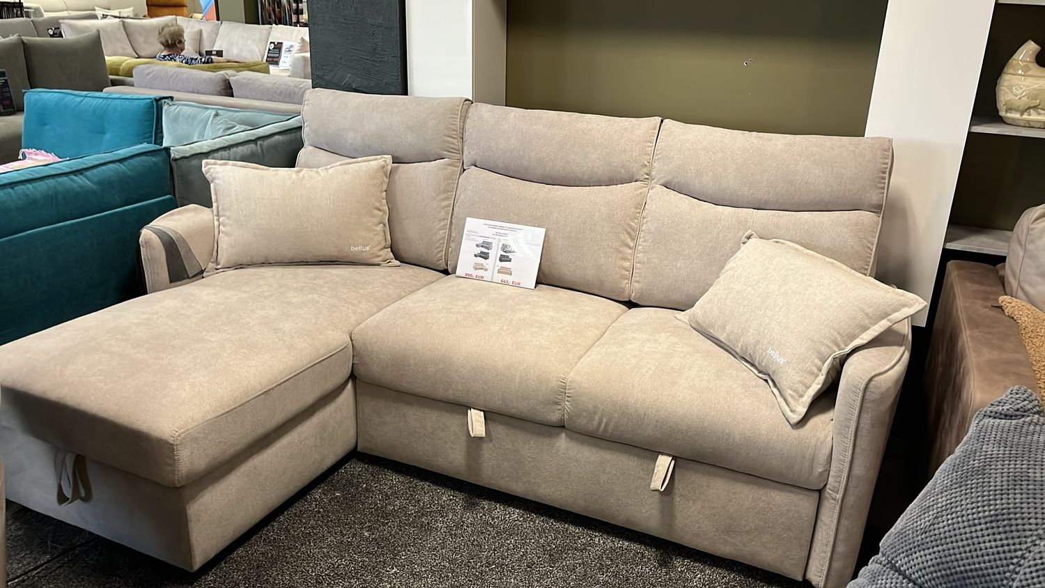​Lumene Convertible Corner Sofa with Storage Compartment