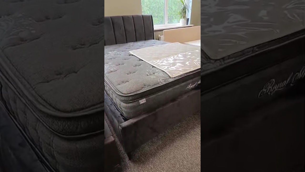 Bed with a linen chest on metal legs F1