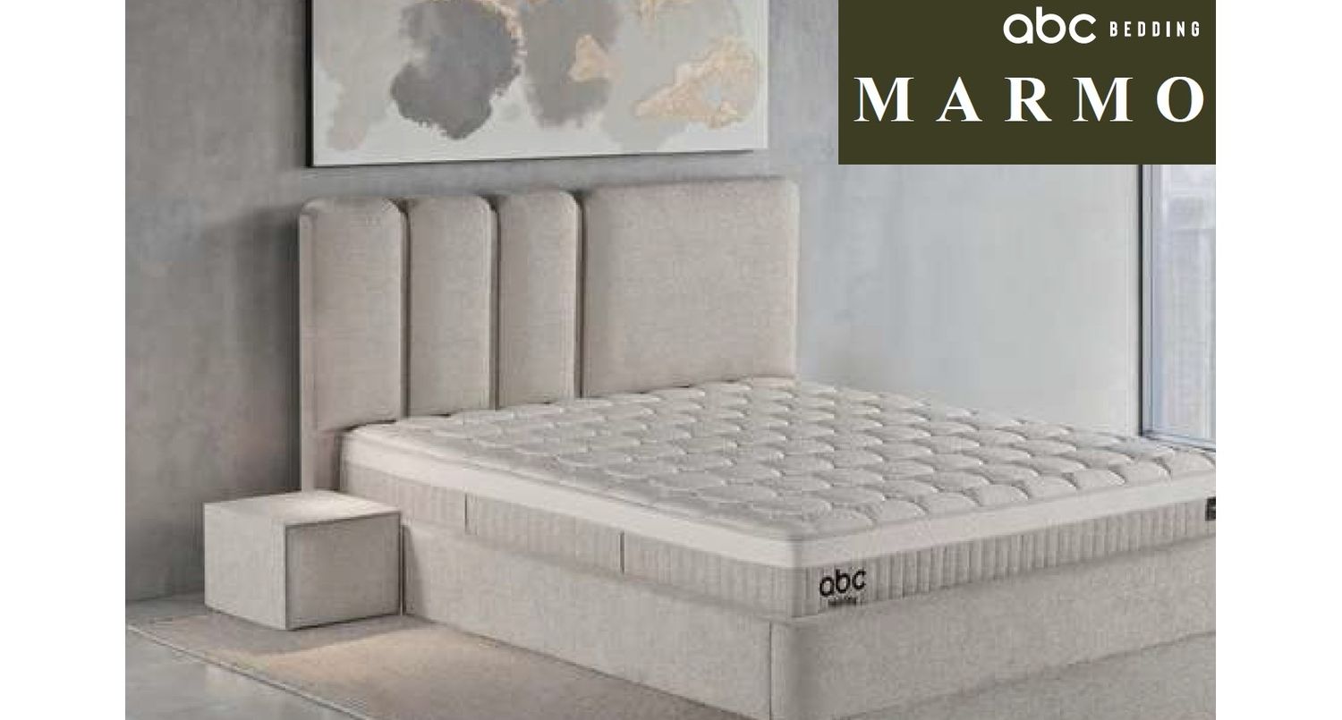 Marmo bed set with mattress, lifting mechanism, spacious storage compartment and soft padded headboard.