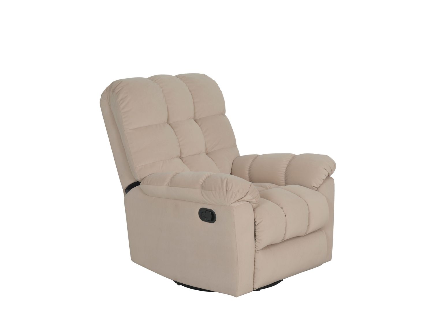 Vantils recliner armchair with Swivel Glider Recliner mechanism in grey and light brown.