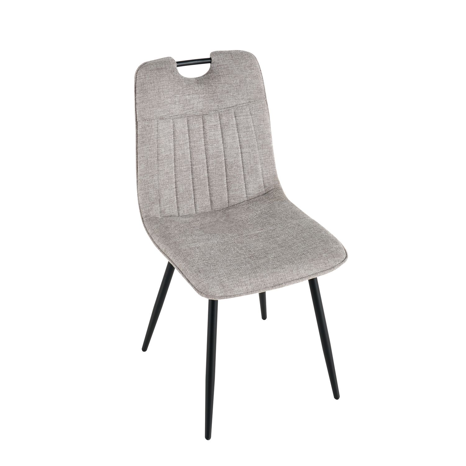 Burlap fabric chairs with metal armrests and metal legs: brown, light gray, dark gray. For the kitchen, dining room, office. 