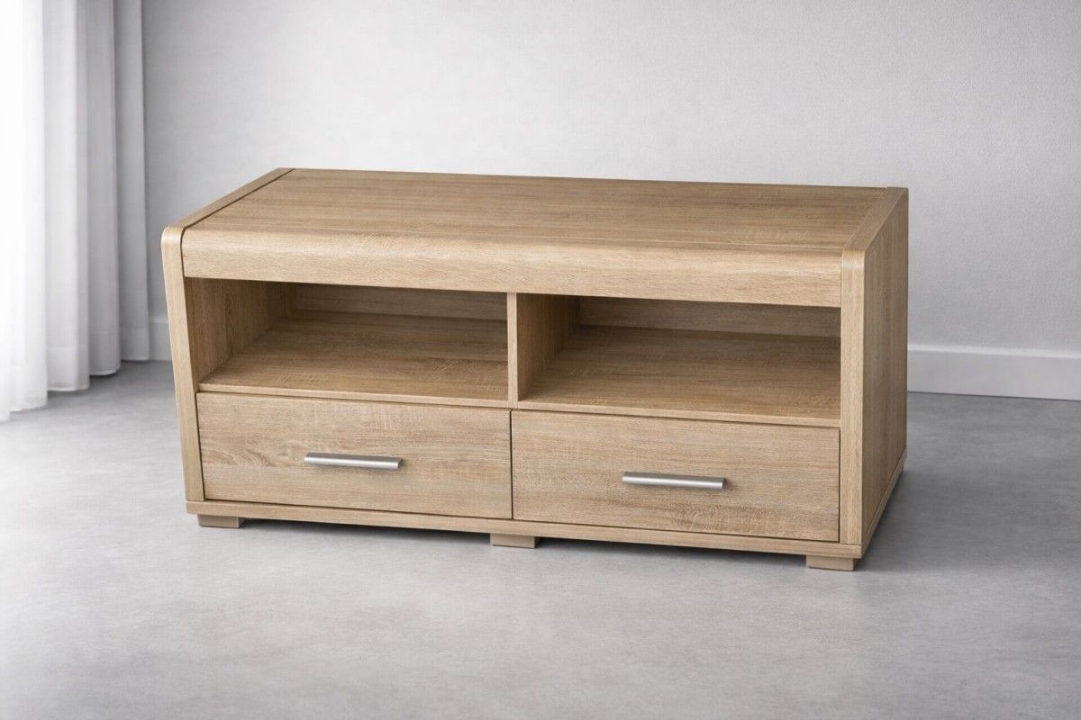 TV15 TV Cabinet in Sonoma oak with ABS edging, 104 cm wide, 52 cm high and 52 cm deep.