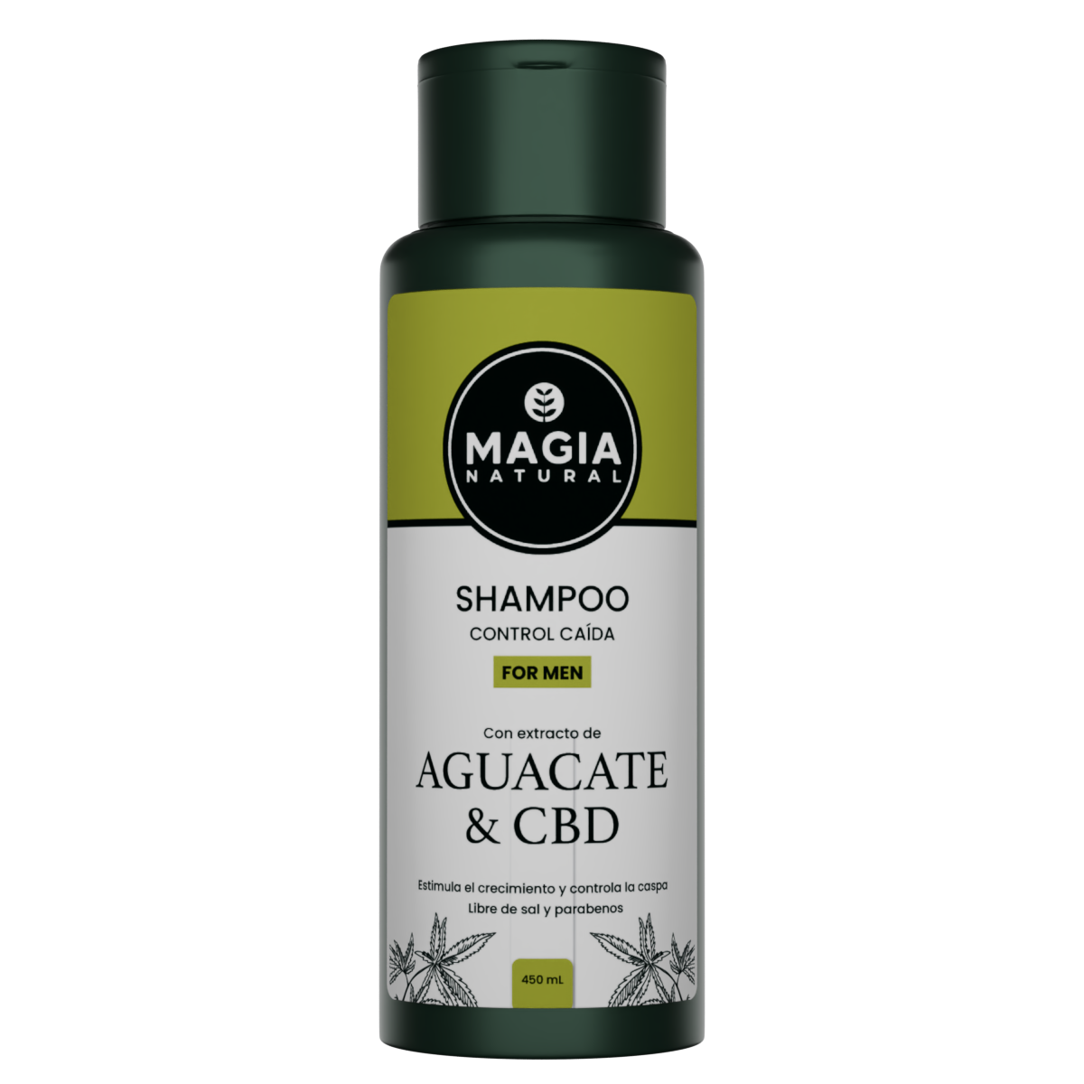 SHAMPOO DE AGUACATE Y CBD 450ml MAGIA NATURAL