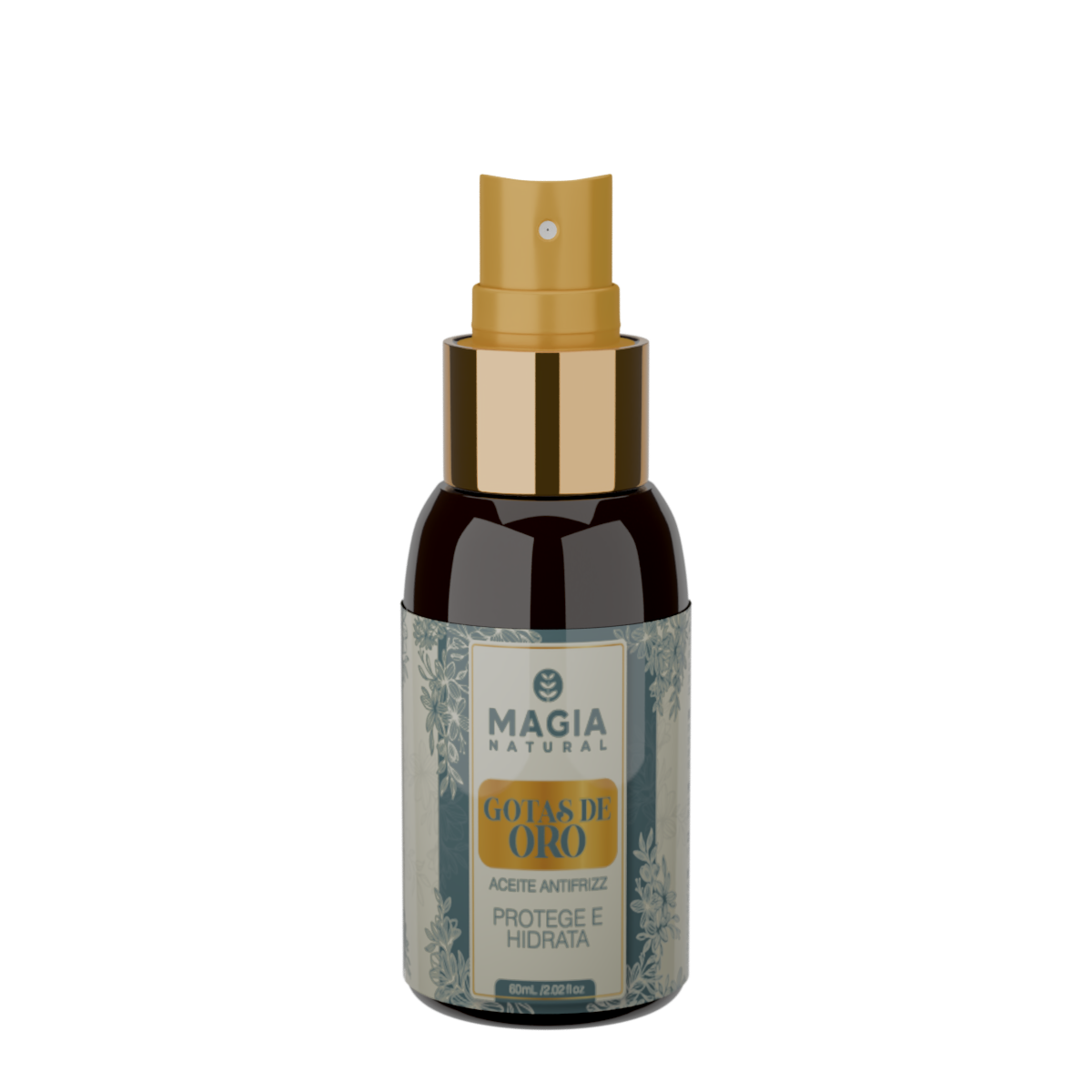 Gotas De Oro Aceite Antifrizz  MAGIA NATURAL 60ml Protege La Cuticula Del  Cabello De Una Forma Natural