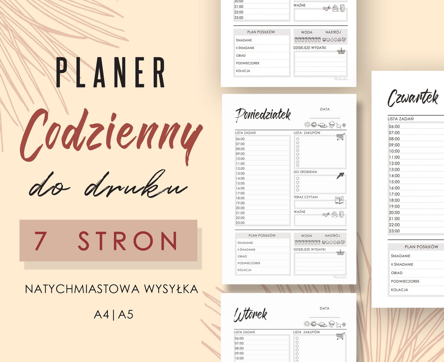 Planer codzienny Wzór 03