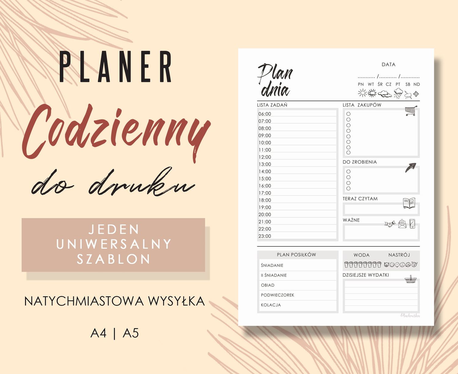 Planer codzienny Wzór 01