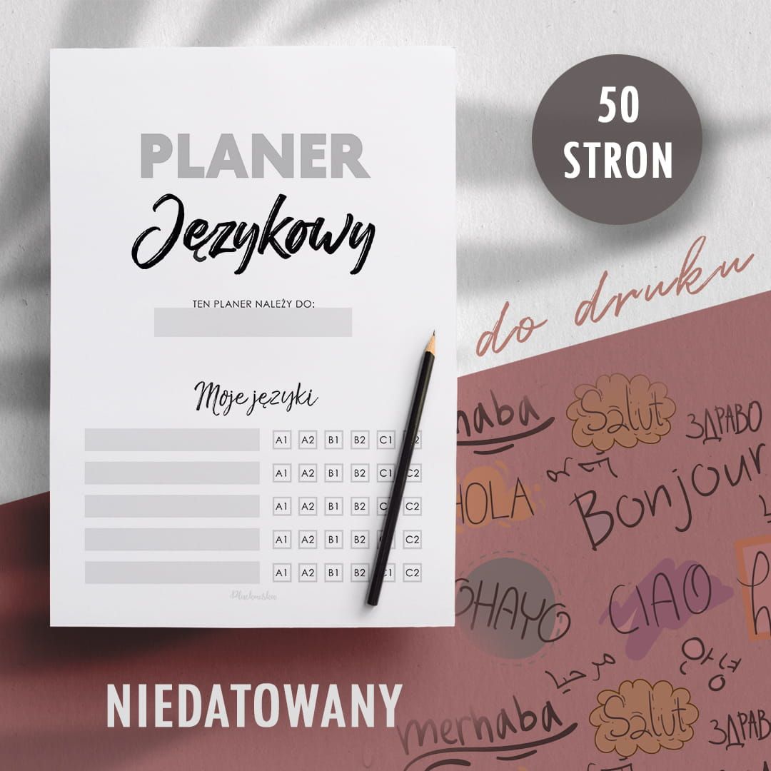 Planer JĘZYKOWY do druku