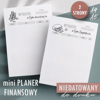 Mini Planer Finansowy do druku