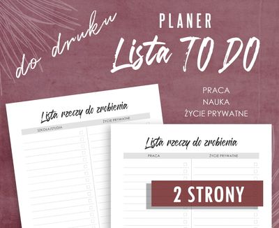 Lista rzeczy do zrobienia TO DO Wzór 02