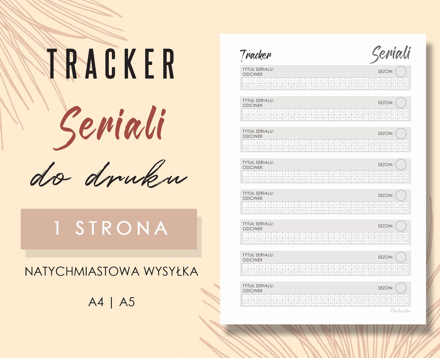 Tracker seriali do druku Wzór 01