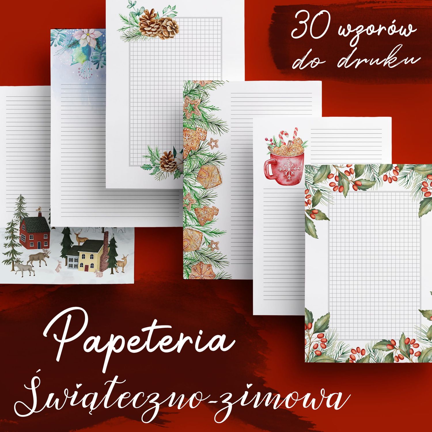 Papeteria do druku - ŚWIĄTECZNO-ZIMOWA