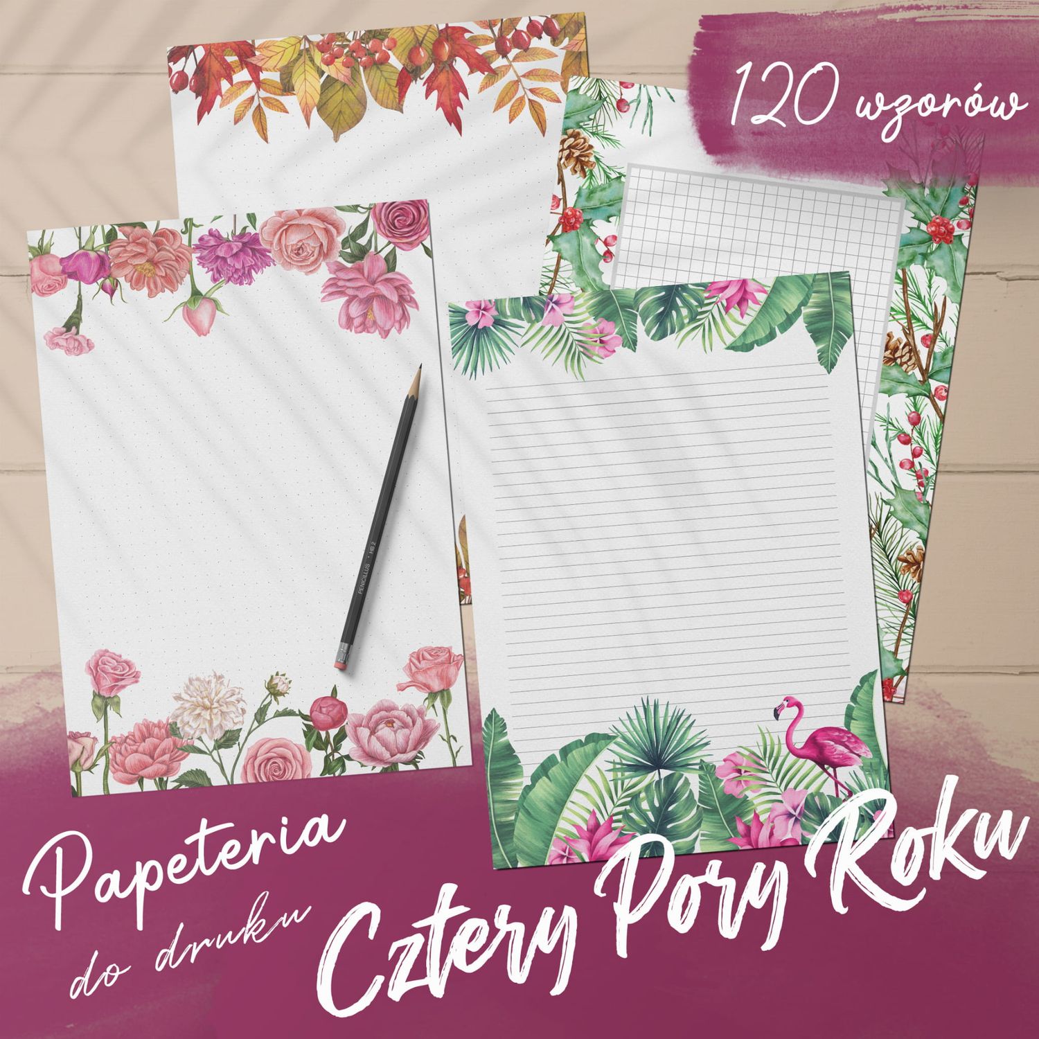 Papeteria do druku CZTERY PORY ROKU