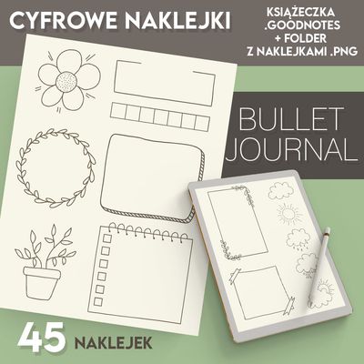 Naklejki cyfrowe BULLET JOURNAL