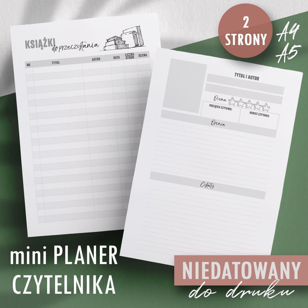 Mini Planer Czytelnika do druku