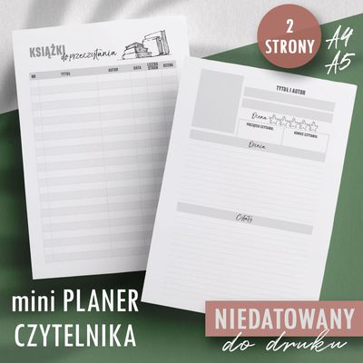 Mini Planer Czytelnika do druku