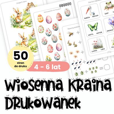 Wiosenna Kraina Drukowanek - 50 szablonów do druku dla dzieci