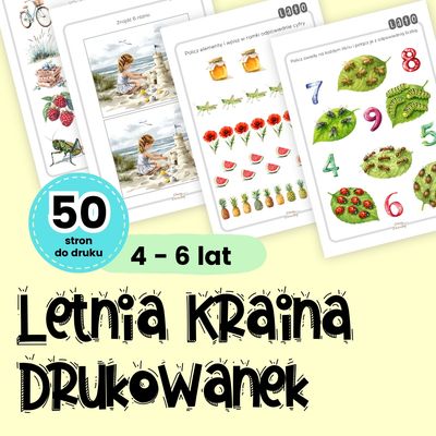 Letnia Kraina Drukowanek - 50 szablonów do druku dla dzieci