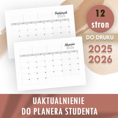 PLANER STUDENTA - datowane strony 2025/2026