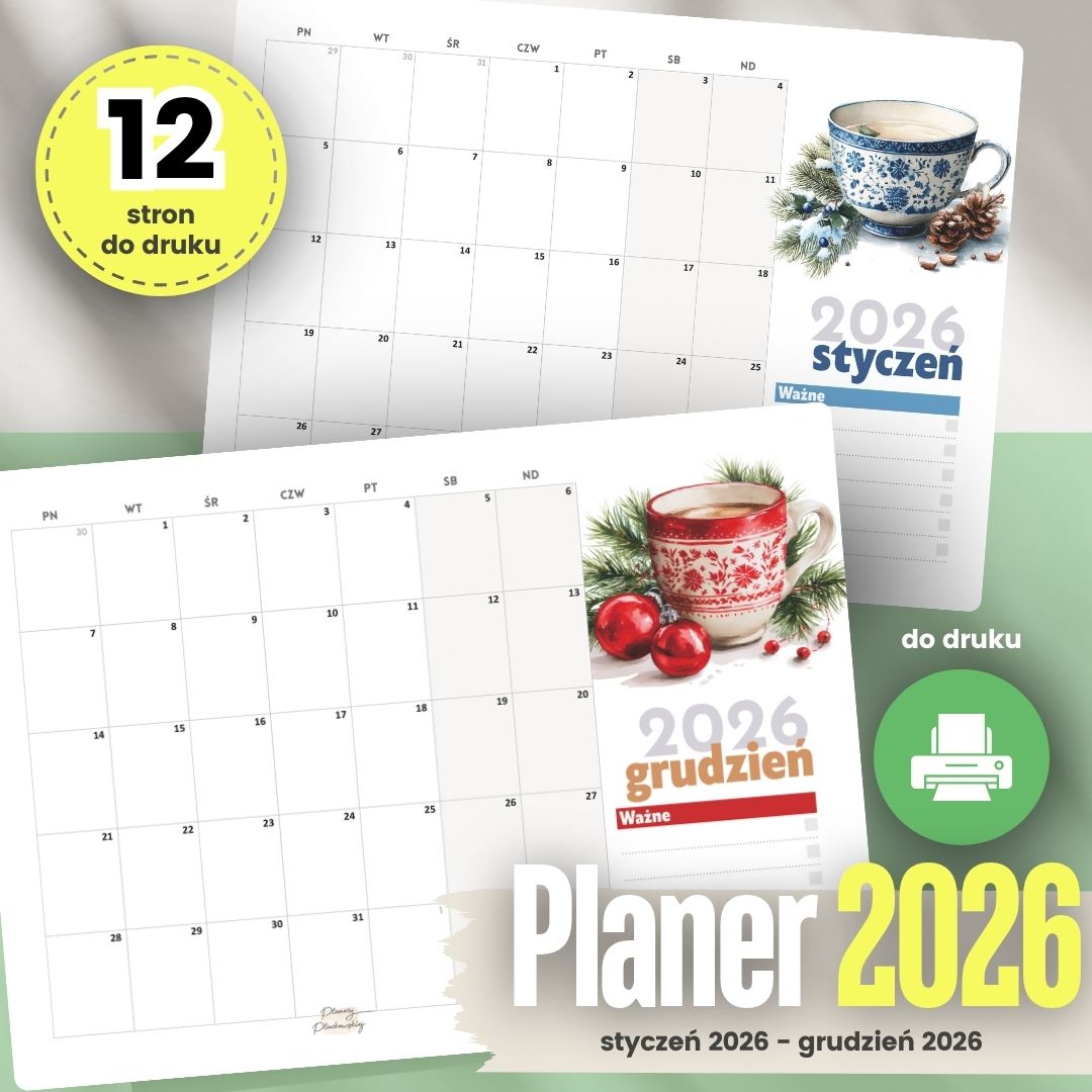 Planer 2026 do druku - FILIŻANKI