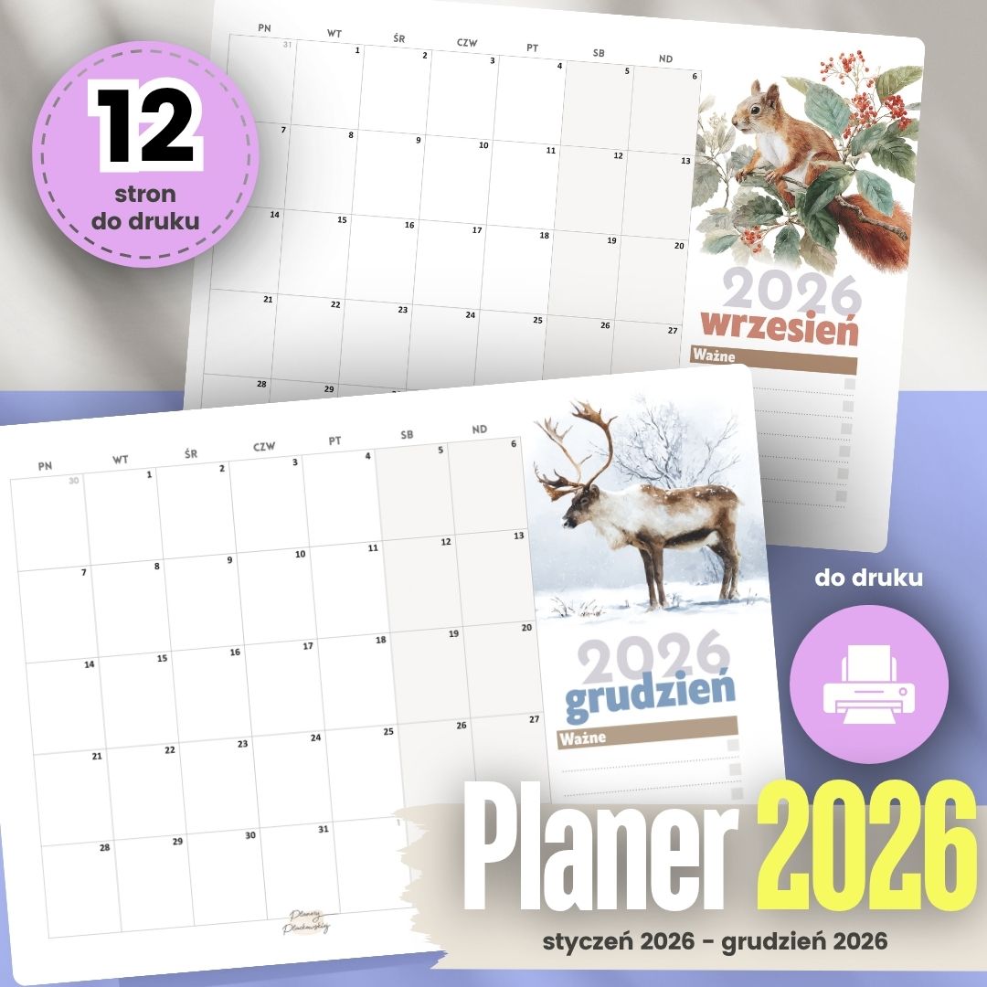 Planer 2026 do druku - ZWIERZĘTA