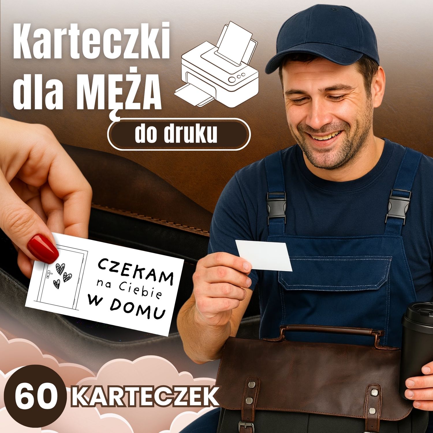 karteczki liściki do druku dla męża