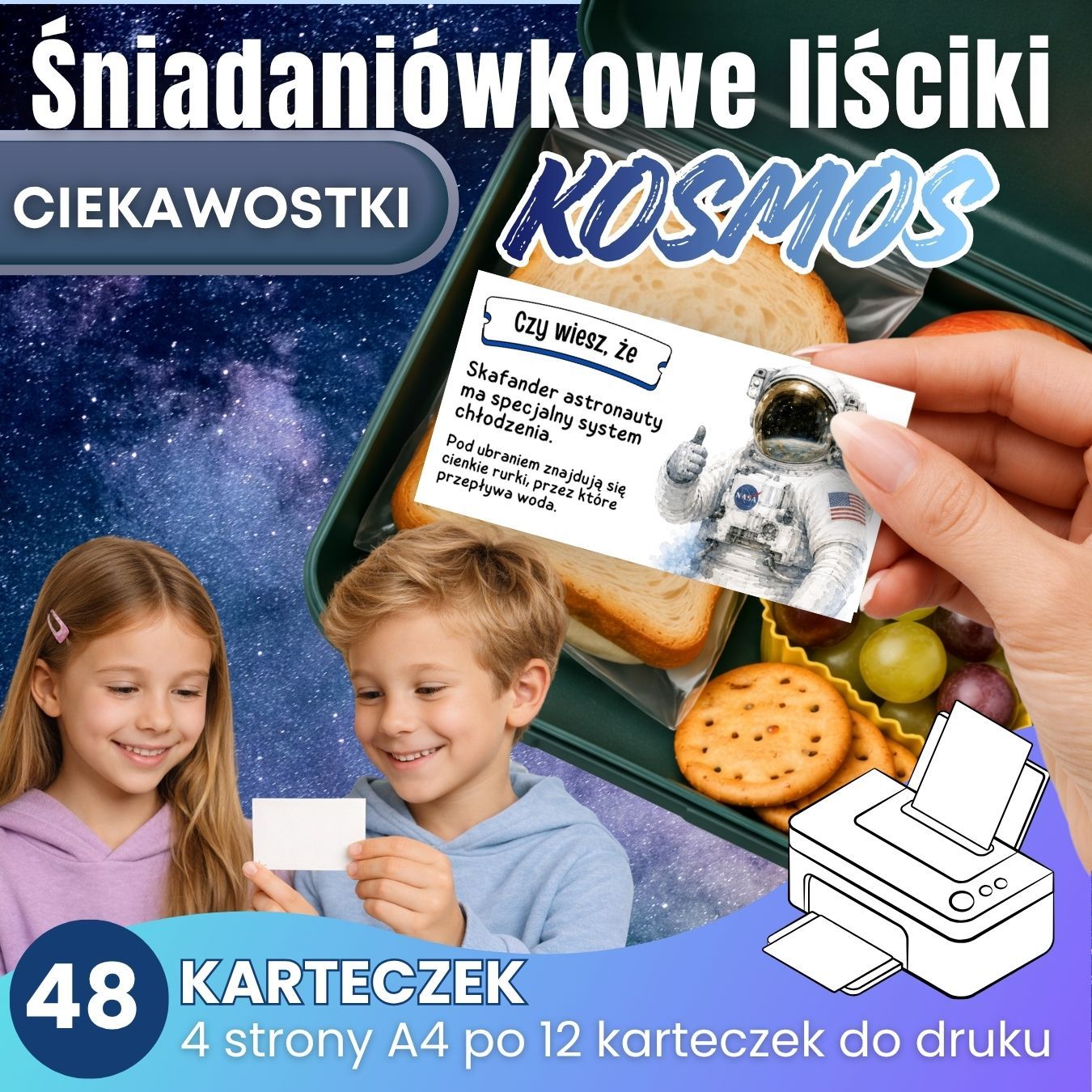 Śniadaniówkowe Liściki Ciekawostki Kosmos