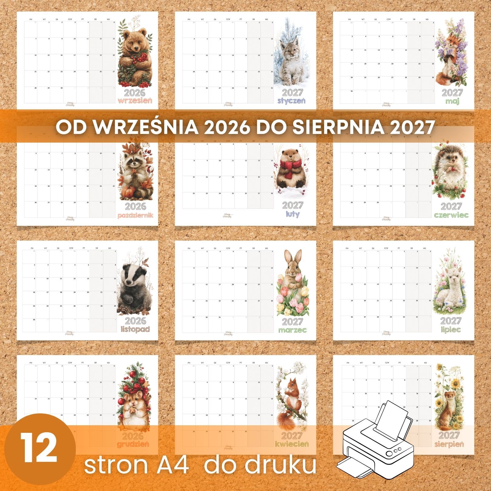 Kalendarz szkolny dla dzieci 2026/2027