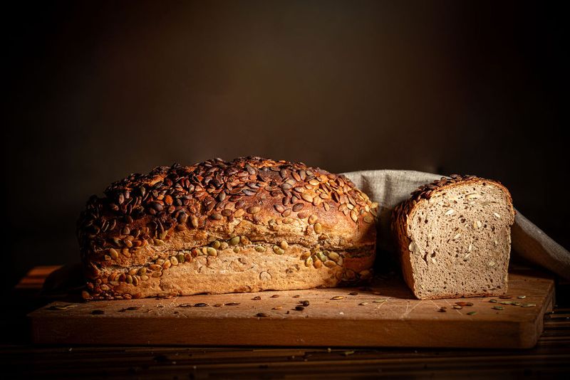 Bauernbrot Körner mit Kürbis Kastenform