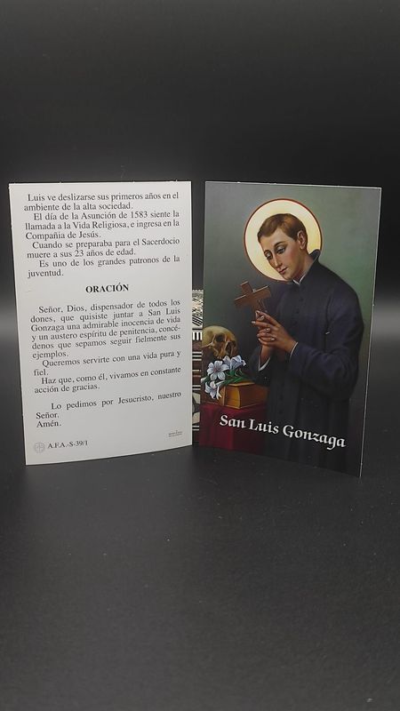 Estampa de San Luis Gonzaga