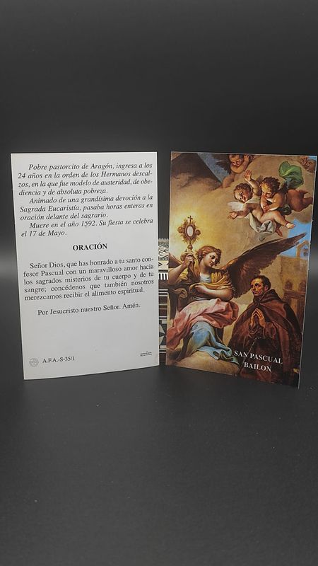 Estampa de San Pascual Bailon