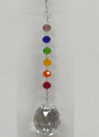 Colgante Plisma con cristales 7 colores