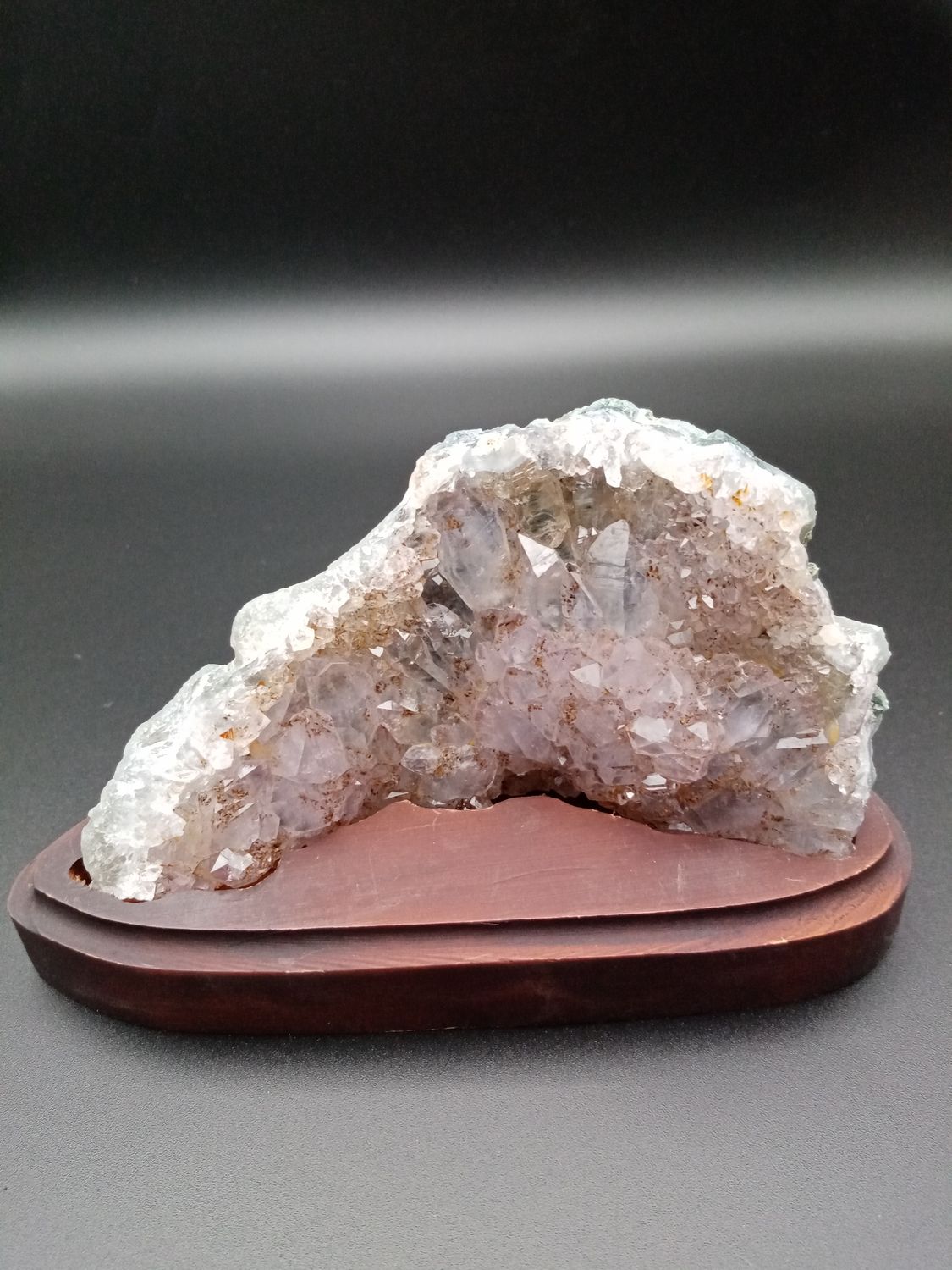 Drusa Amatista con Base de Madera (tipo 2)