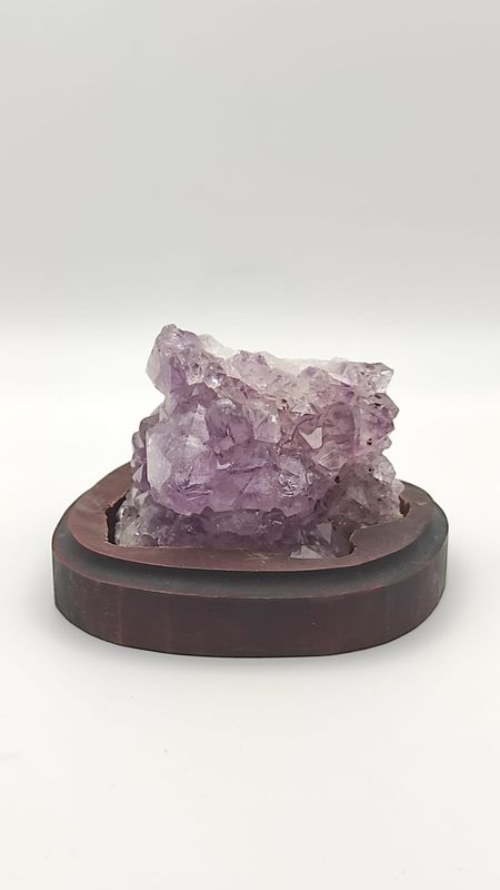 Drusa Amatista con Base de Madera (tipo 1)