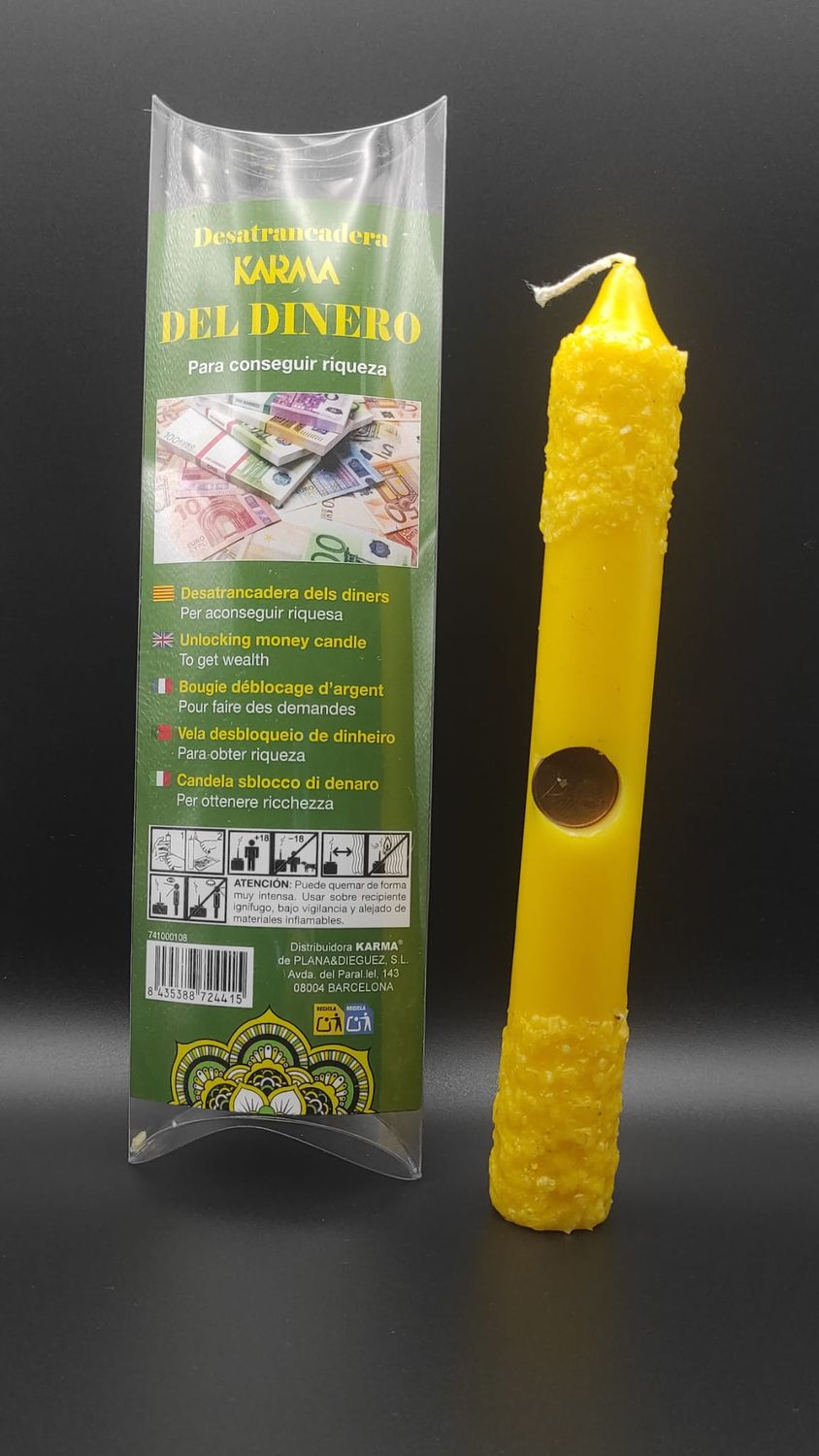 Veladora Desatrancadera del Dinero