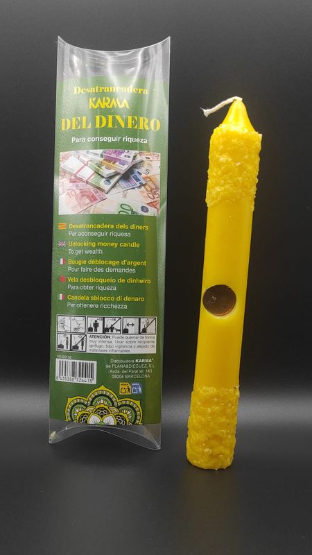 Veladora Desatrancadera del Dinero