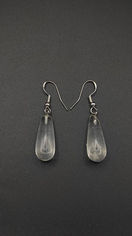 Pendientes de Plata y Lágrimas de Cuarzo Cristal