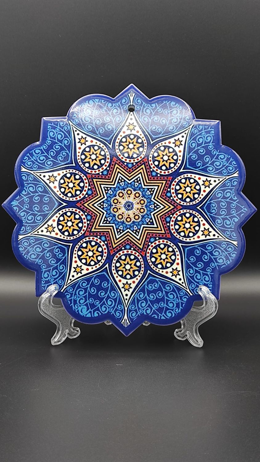 Plato de Mandala Azul
