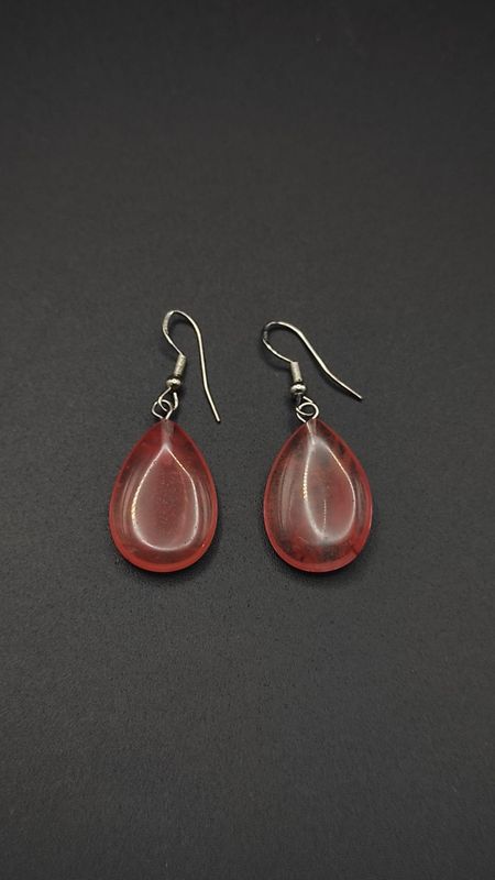 Pendientes de Plata y Gotas de Cuarzo Fresa