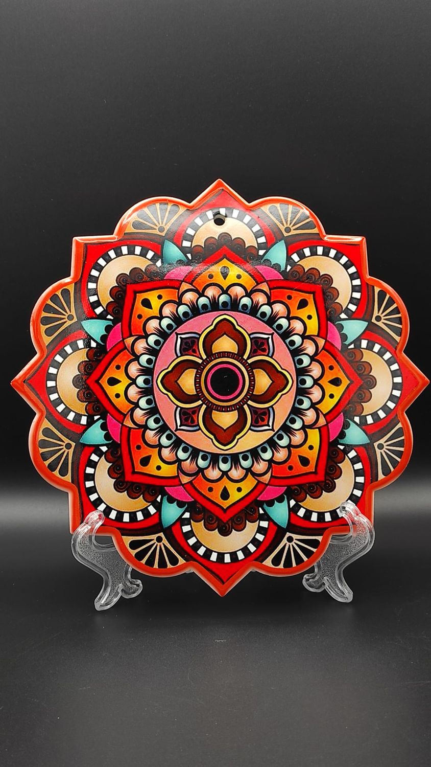 Plato de Mandala Naranja