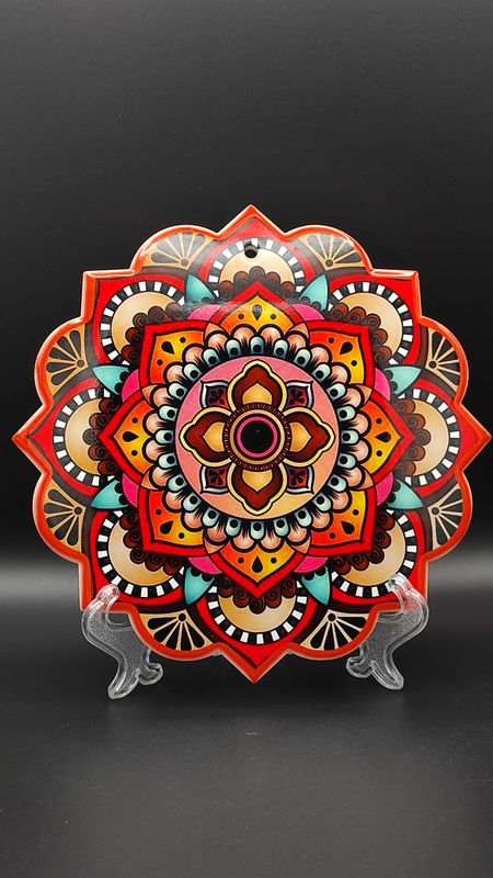 Plato de Mandala Naranja