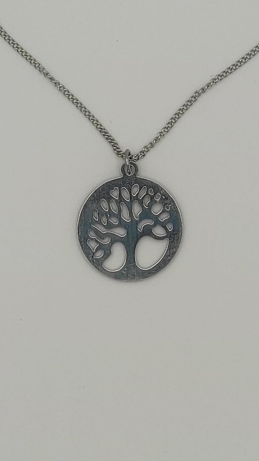 Medalla Árbol de la Vida fina (acero)
