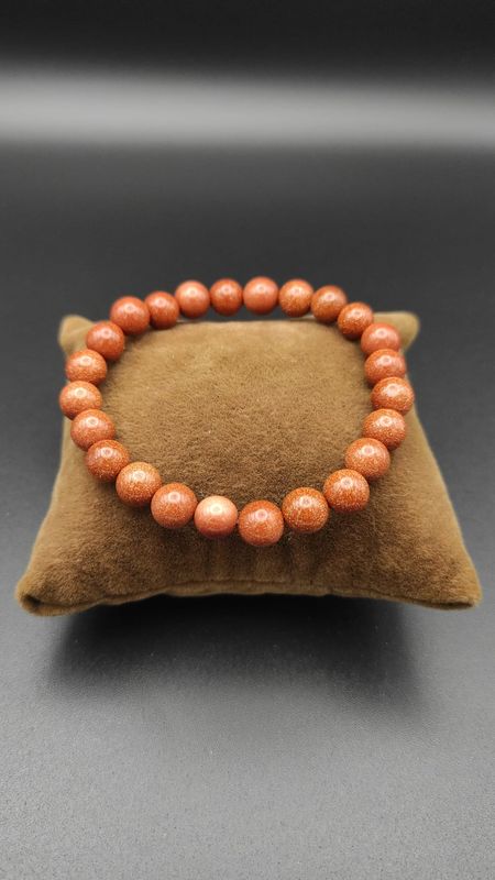 Pulsera de Piedra Sol Marrón (8mm)