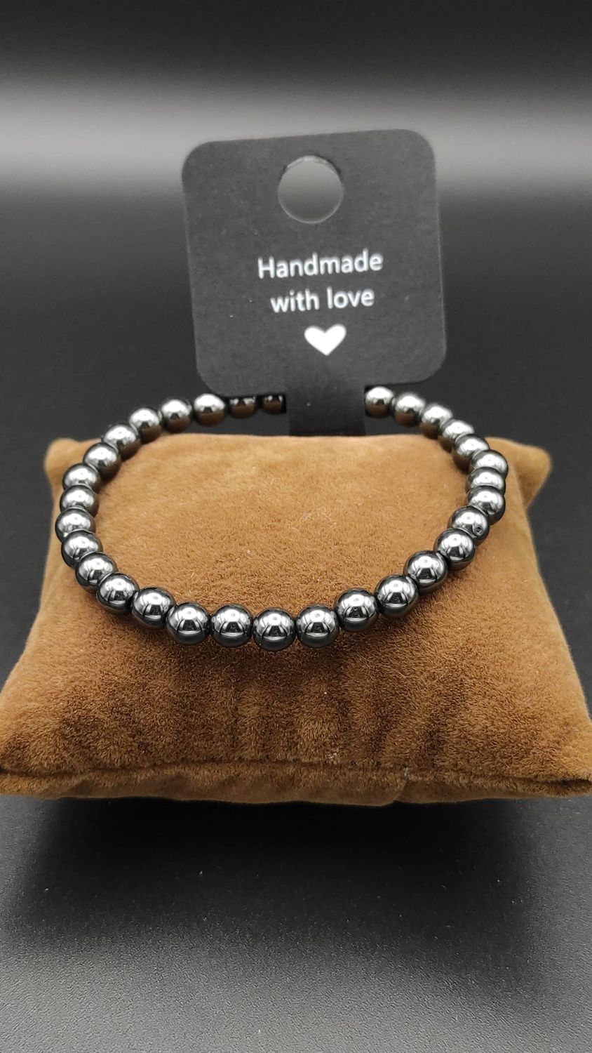Pulsera de Hematite (6mm)