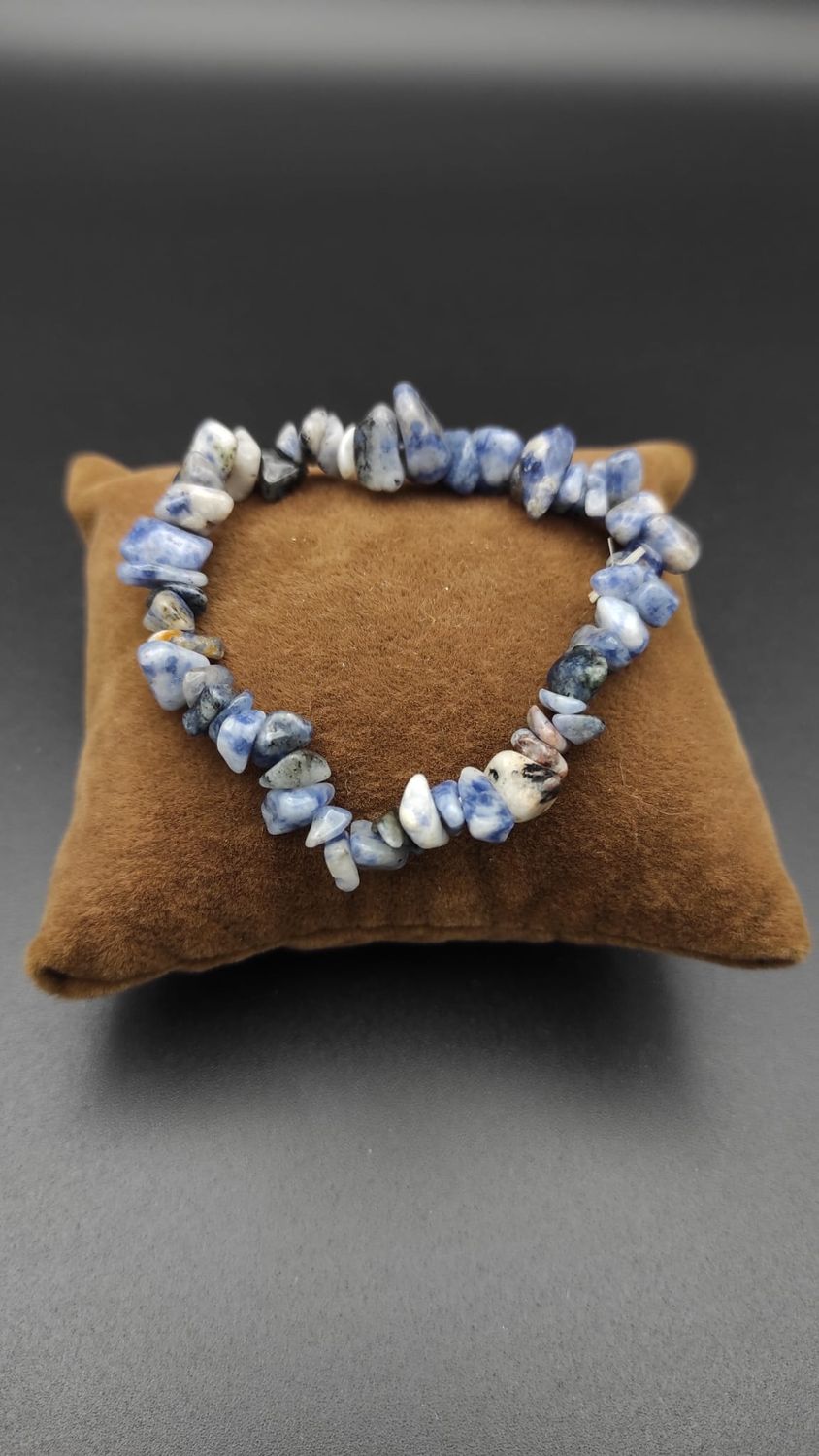 Pulsera de Piedras Irregulares de Sodalita