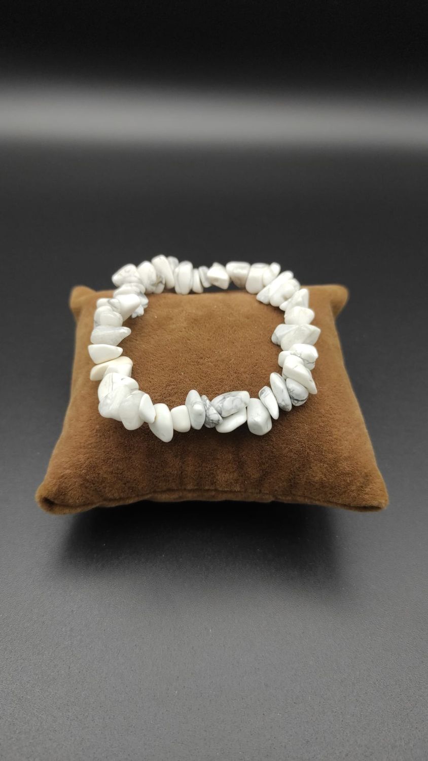 Pulsera de Piedras Irregulares de Howlita Blanca