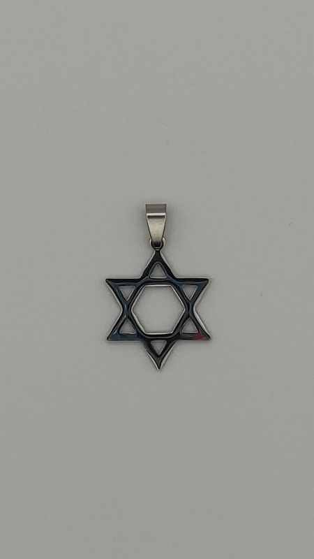 Medalla Estrella de David Silueta (acero)