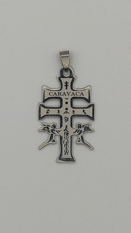 Medalla Cruz de Caravaca Serigrafiada (acero)