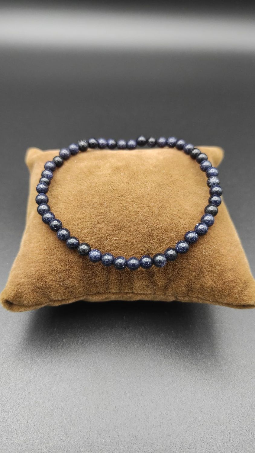 Pulsera de Piedra Sol Azul (4mm)