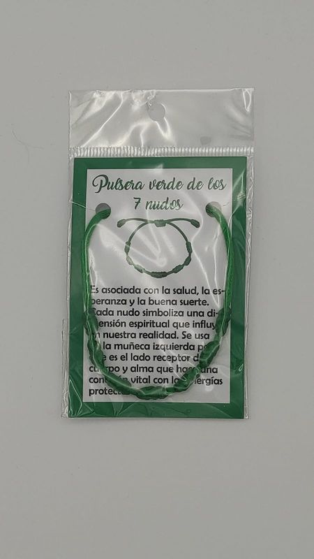 Pulsera Verde de los 7 Nudos
