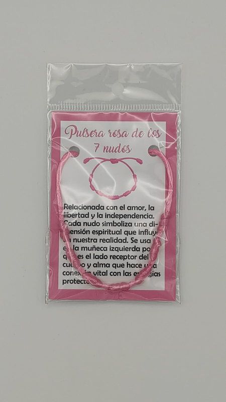 Pulsera Rosa de los 7 Nudos